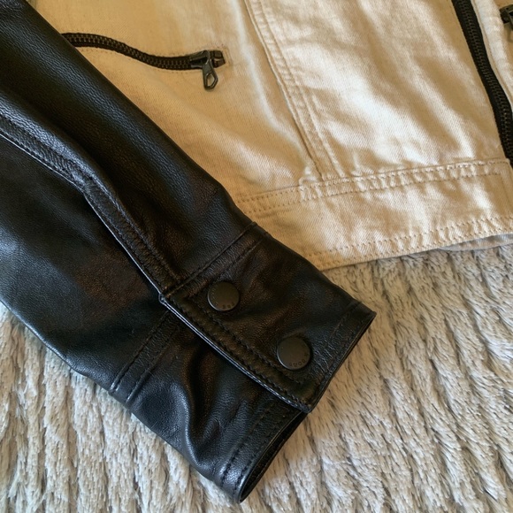 Rag & bone leather & linen jacket - Picture 4 of 6